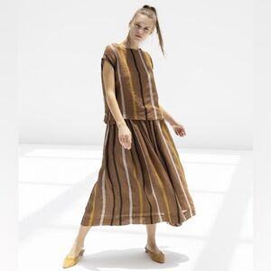 NWOT Ichi Antiquités linen stripe top